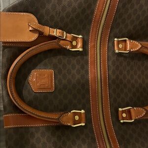 Brown Leather Monogram Men's Bag
